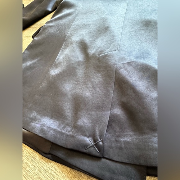 House of Harlow 1960 Oversized Navy Satin/Silk Effect Blazer - Size Small - Picture 10 of 16